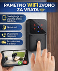 Pametno Wi-Fi zvono za vrata sa kamerom, slika posetioca na telefonu